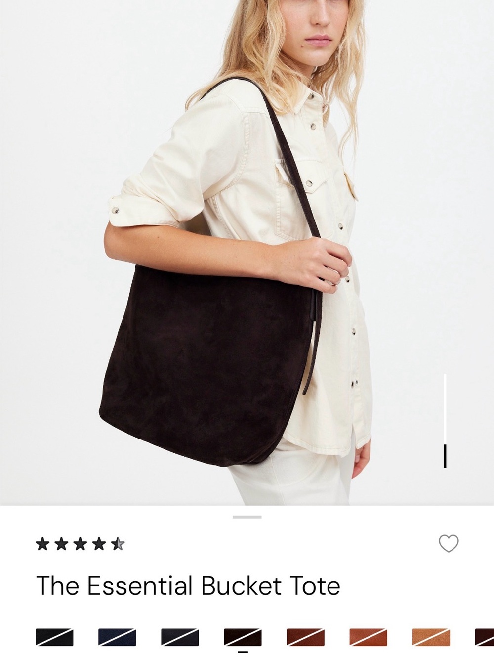 Madewell Essentials Suede Bucket Tote